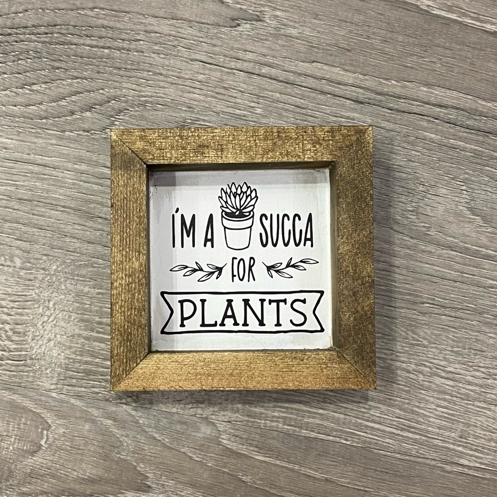 Handcrafted wood sign